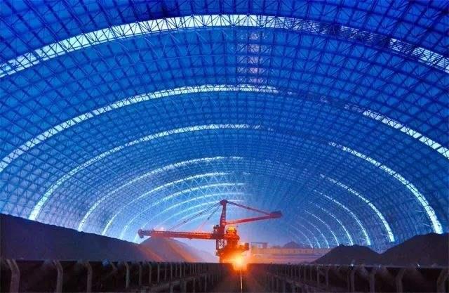 九台亿优钢构工程师为您解析原料场封闭技术的特点和类型